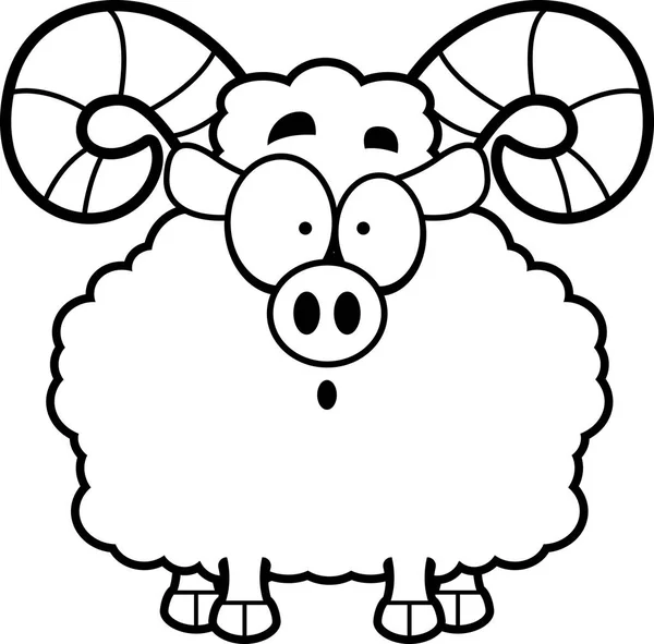 Surprised Cartoon Ram — Stock Vector