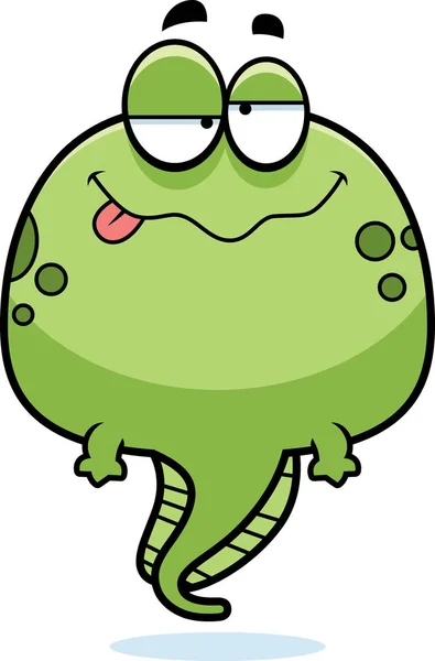 Sarhoş karikatür kurbağa yavrusu — Stok Vektör