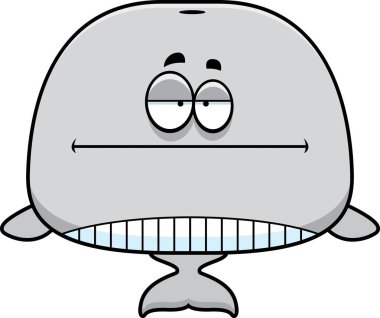 Sıkılmış karikatür balina