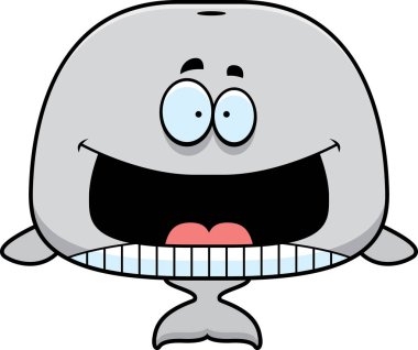 mutlu karikatür balina