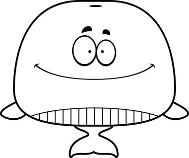 Gülümseyen karikatür balina