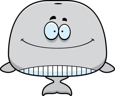 Gülümseyen karikatür balina