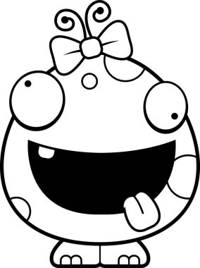 Deli çizgi film bebek kız canavar