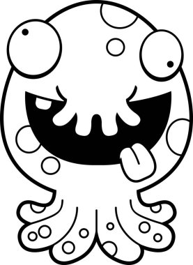 Crazy karikatür canavar