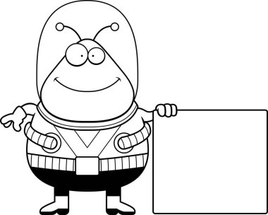 Çizgi film uzaylı işareti