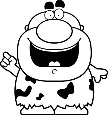 karikatür mağara adamı fikir