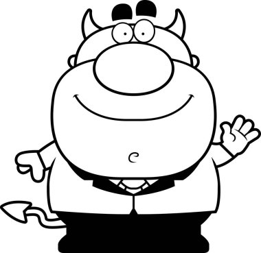 Çizgi film şeytan sallayarak