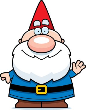 Çizgi film Gnome sallayarak