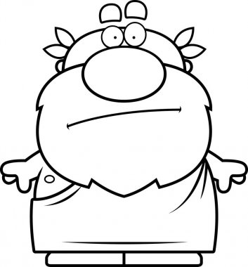 Çizgi film Yunan filozofu bıkkın