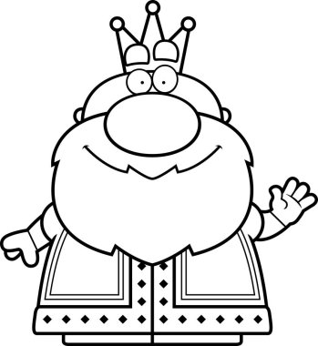 Çizgi film Kral sallayarak