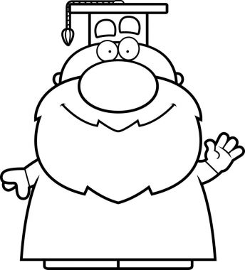 Çizgi film Profesör sallayarak