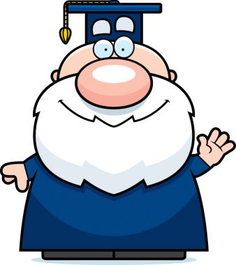 Çizgi film Profesör sallayarak