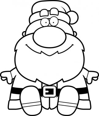 Çizgi film Noel Baba oturma