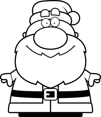 gülümseyen Noel Baba çizgi film