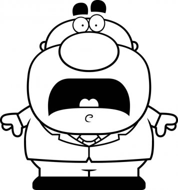 korkmuş karikatür işadamı