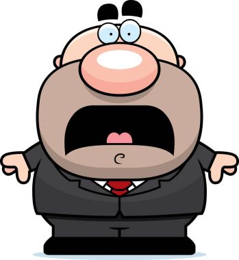 korkmuş karikatür işadamı