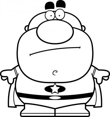 Çizgi film süper kahraman sıkılmış