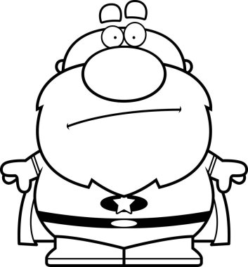 Çizgi film süper kahraman büyükbaba sıkılmış