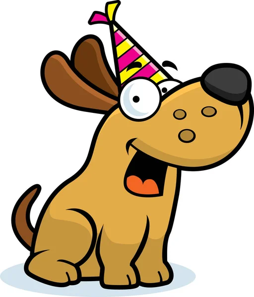 Kreskówka pies Birthday Party — Wektor stockowy