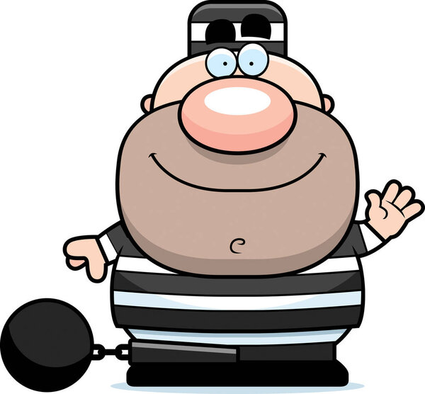 Waving Cartoon Prisoner