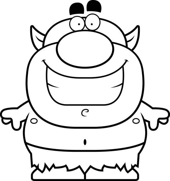 Uśmiechający się Goblin kreskówka — Wektor stockowy