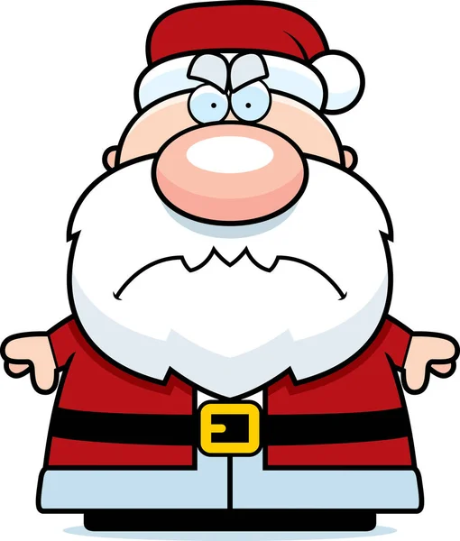 生气的卡通圣诞老人 — 图库矢量图片