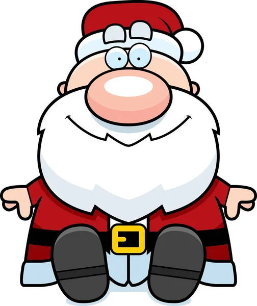 Cartoon Babbo Natale seduto — Vettoriale Stock