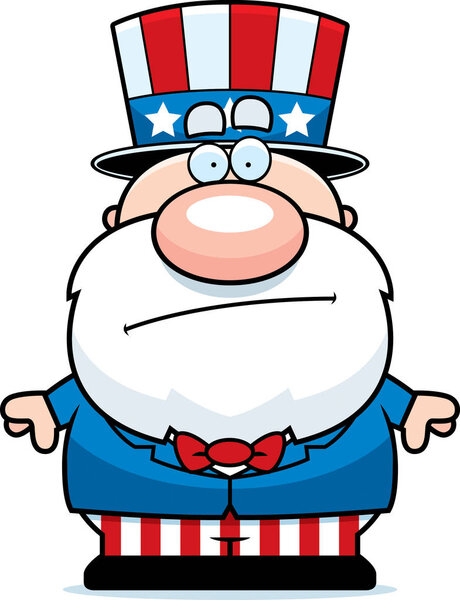 Cartoon Patriot Bored