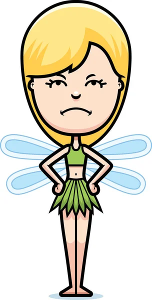 Angry Cartoon Teen Fairy — Stock Vector