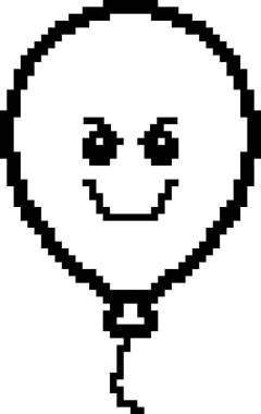 Kötü 8-Bit karikatür balon