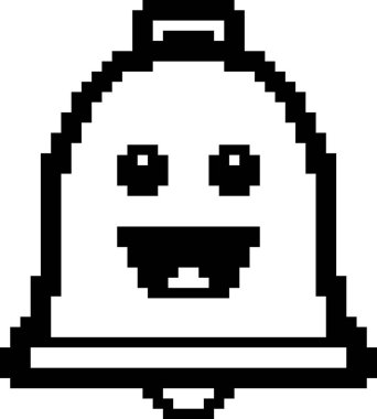 8-Bit karikatür Bell gülümseyen