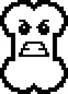 Kızgın 8-Bit karikatür kemik