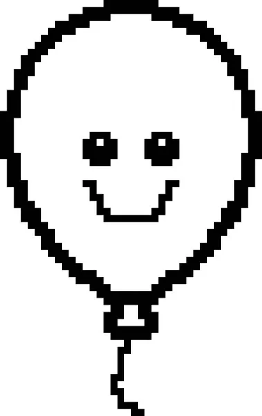 Sonriente globo de dibujos animados de 8 bits — Vector de stock