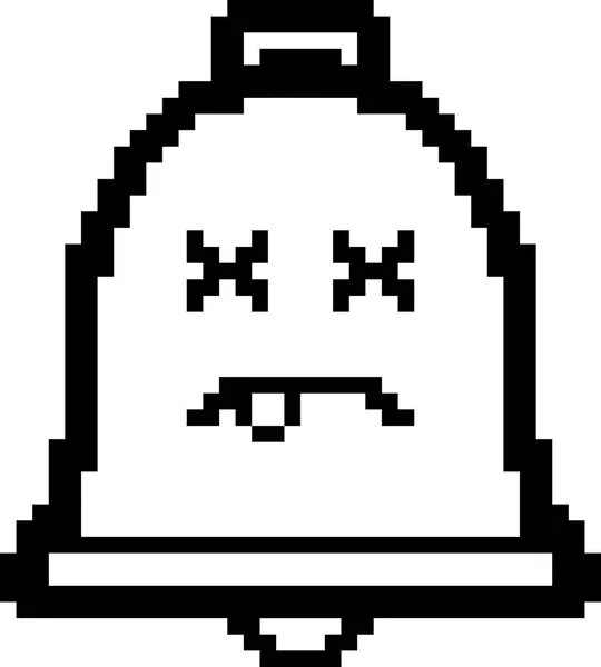 Tote 8-Bit Cartoon Glocke — Stockvektor