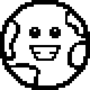 8-Bit çizgi film dünya gülümseyen