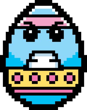 Kızgın 8-Bit karikatür Paskalya yortusu yumurta