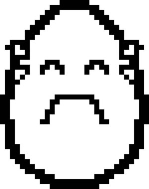 8-Bit karikatür yumurta ağlıyor