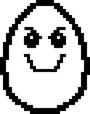 Kötü 8-Bit karikatür yumurta