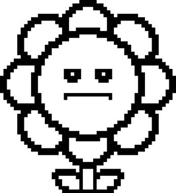 Ciddi 8-Bit karikatür çiçek