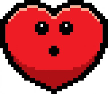 8-Bit karikatür kalp şaşırttı