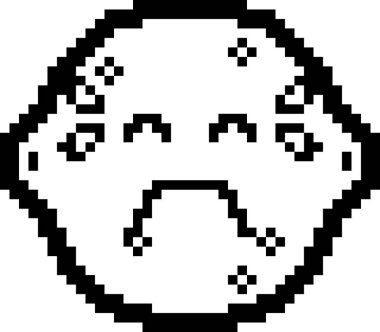 8-Bit karikatür limon ağlıyor