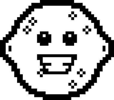 8-Bit karikatür limon gülümseyen