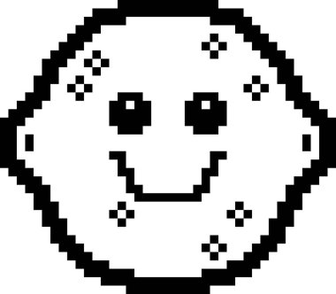 8-Bit karikatür limon gülümseyen