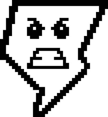 Kızgın 8-Bit karikatür yıldırım