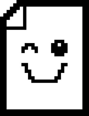 8-Bit karikatür kağıt göz kırpıyor