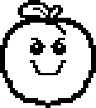 Kötü 8-Bit karikatür şeftali