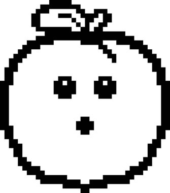 8-Bit karikatür şeftali şaşırttı