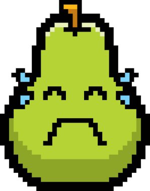 8-Bit karikatür armut ağlıyor