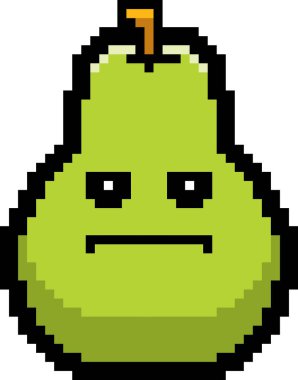 Ciddi 8-Bit karikatür armut