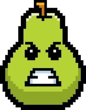 Kızgın 8-Bit karikatür armut